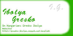 ibolya gresko business card